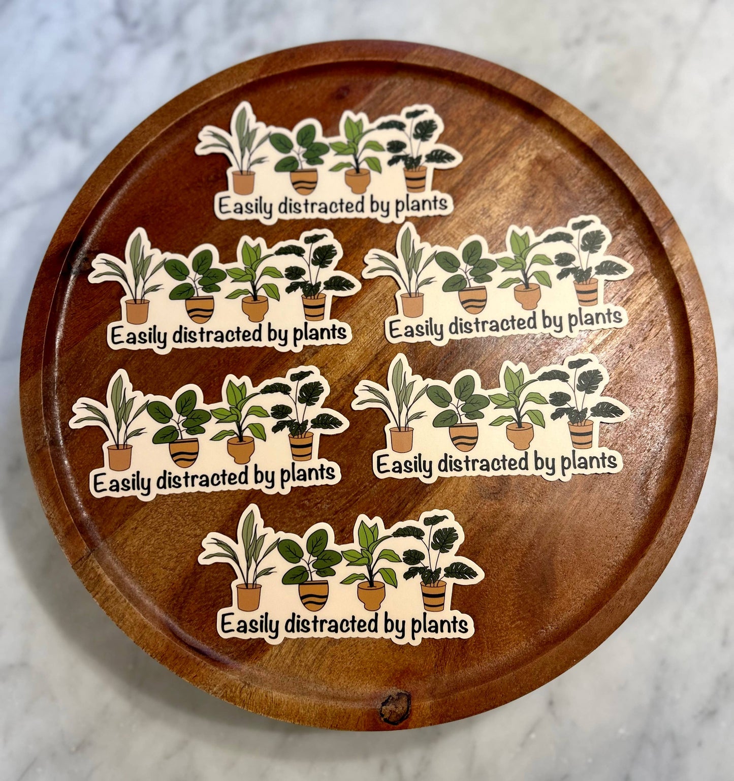 Easily distracted by plants sticker