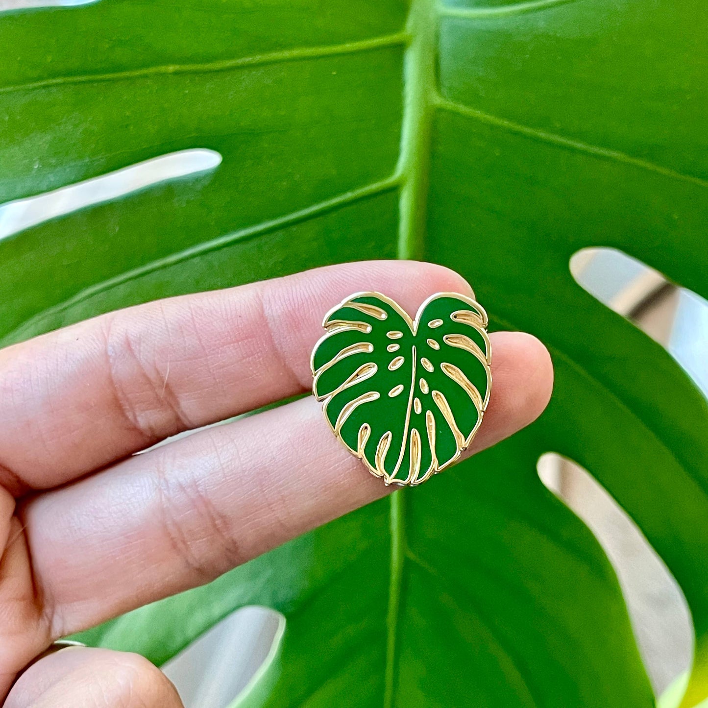 Monstera Plant Pin | Plant Enamel Pin