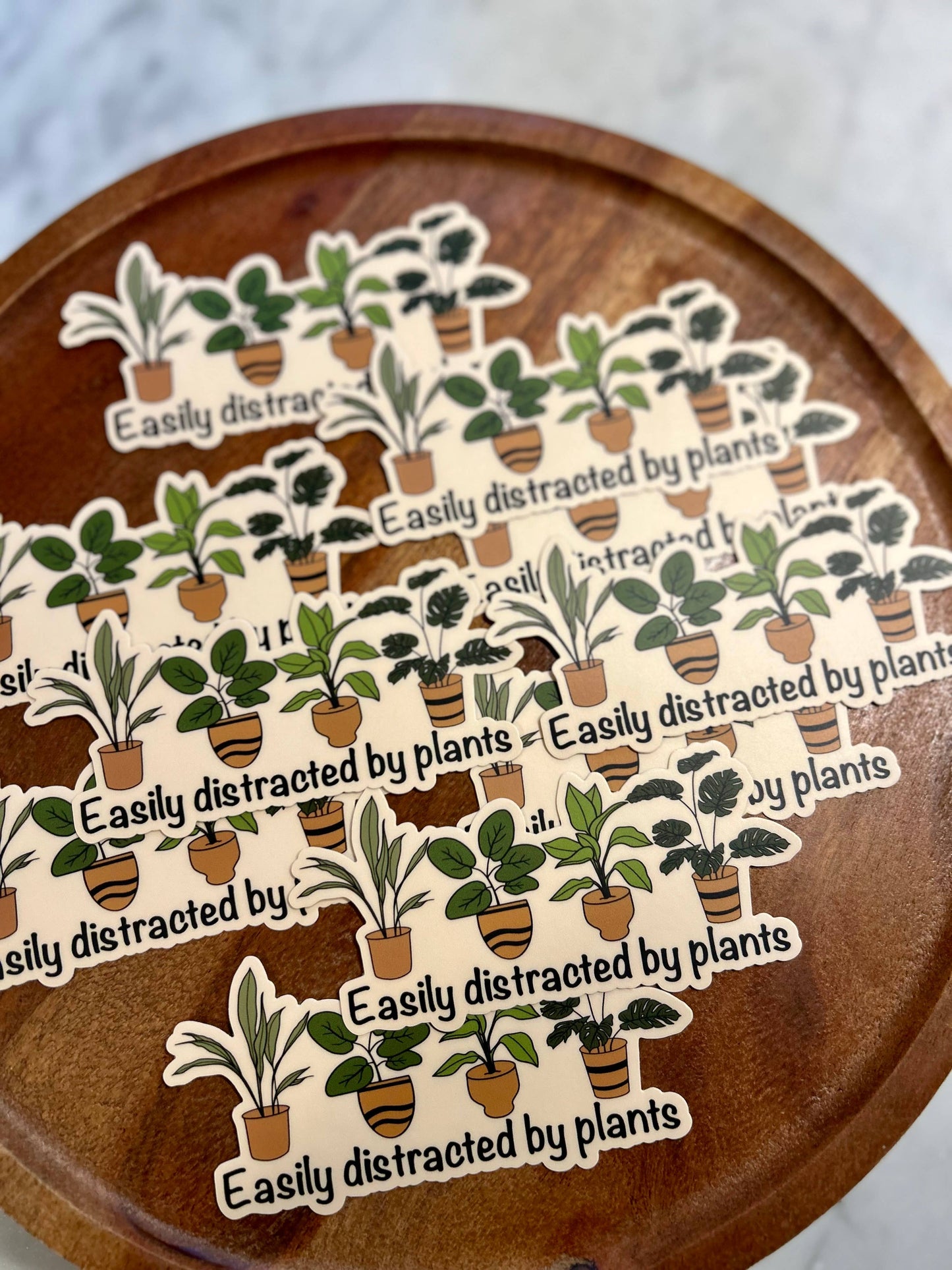 Easily distracted by plants sticker