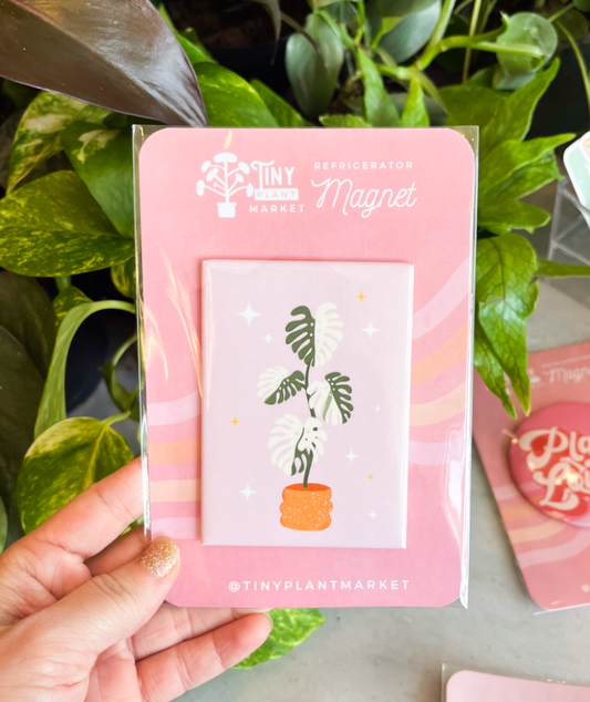 Monstera Albo Plant Refrigerator Magnet